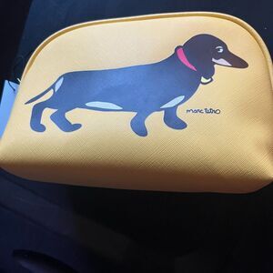 MARC TETRO Yellow Dachshund COSMETIC BAG